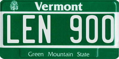 VT license plate LEN900