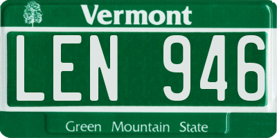 VT license plate LEN946