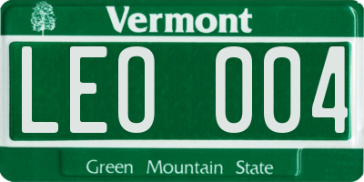 VT license plate LEO004