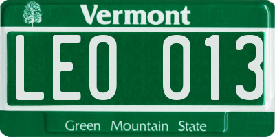 VT license plate LEO013
