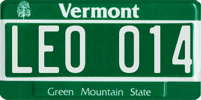 VT license plate LEO014
