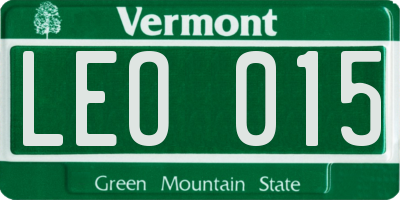 VT license plate LEO015