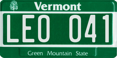 VT license plate LEO041