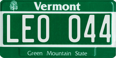 VT license plate LEO044