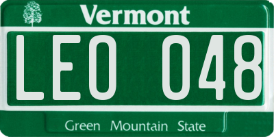 VT license plate LEO048