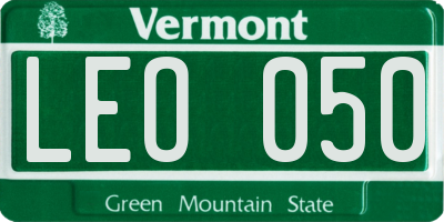 VT license plate LEO050
