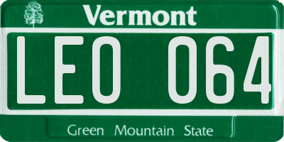 VT license plate LEO064