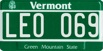 VT license plate LEO069