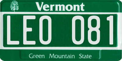 VT license plate LEO081