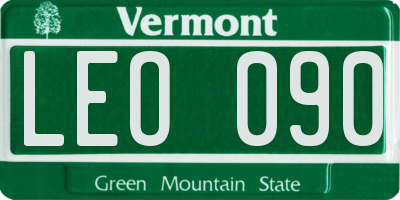 VT license plate LEO090