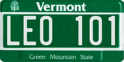VT license plate LEO101