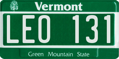 VT license plate LEO131