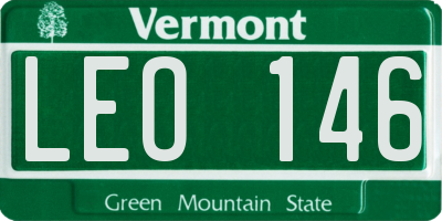 VT license plate LEO146