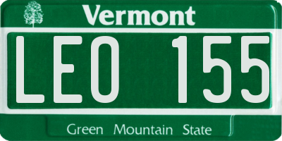 VT license plate LEO155