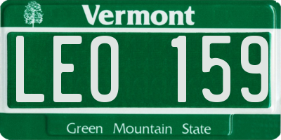 VT license plate LEO159