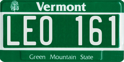 VT license plate LEO161
