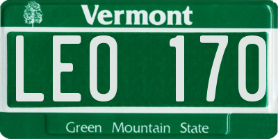 VT license plate LEO170