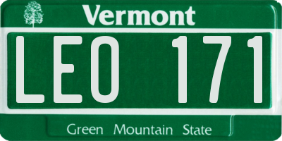 VT license plate LEO171