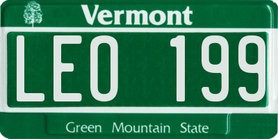 VT license plate LEO199