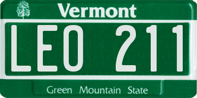 VT license plate LEO211