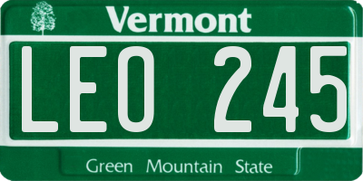 VT license plate LEO245