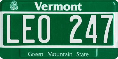 VT license plate LEO247