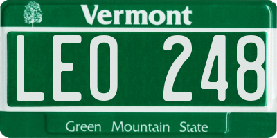 VT license plate LEO248