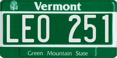 VT license plate LEO251