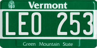VT license plate LEO253