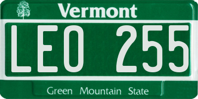 VT license plate LEO255