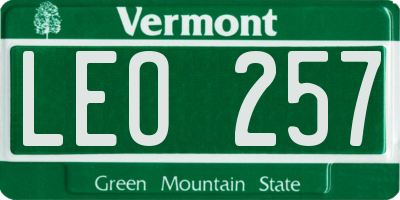 VT license plate LEO257