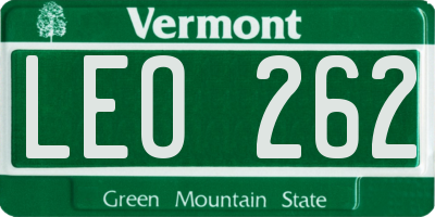 VT license plate LEO262