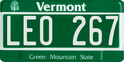 VT license plate LEO267