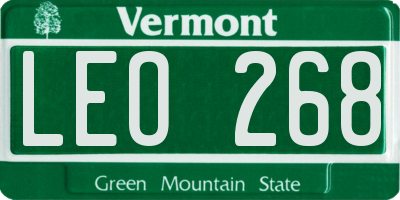 VT license plate LEO268