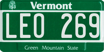VT license plate LEO269