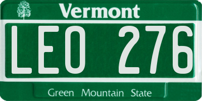 VT license plate LEO276