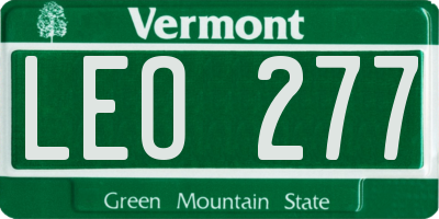 VT license plate LEO277