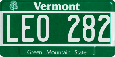 VT license plate LEO282