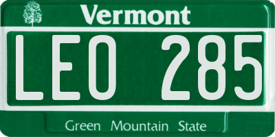 VT license plate LEO285