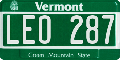 VT license plate LEO287