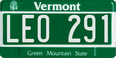 VT license plate LEO291