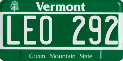 VT license plate LEO292