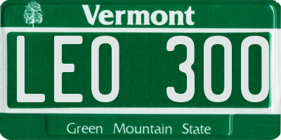 VT license plate LEO300