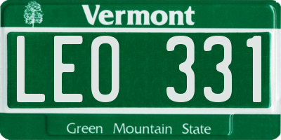 VT license plate LEO331