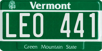 VT license plate LEO441
