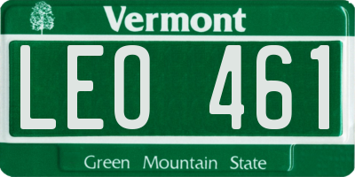 VT license plate LEO461