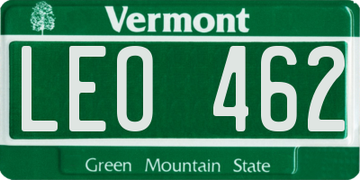 VT license plate LEO462