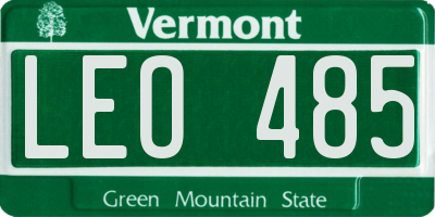 VT license plate LEO485