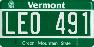 VT license plate LEO491