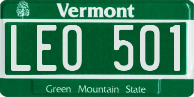 VT license plate LEO501